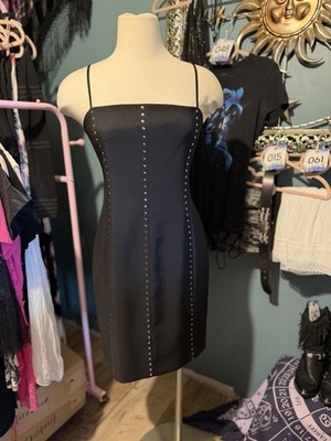 Black Studded Laundry by Shelli Segal Women's Cocktail Dress Size 4 Sleeveless