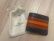 Coach leather money clip wallet, Bordeaux Mandarin, Used