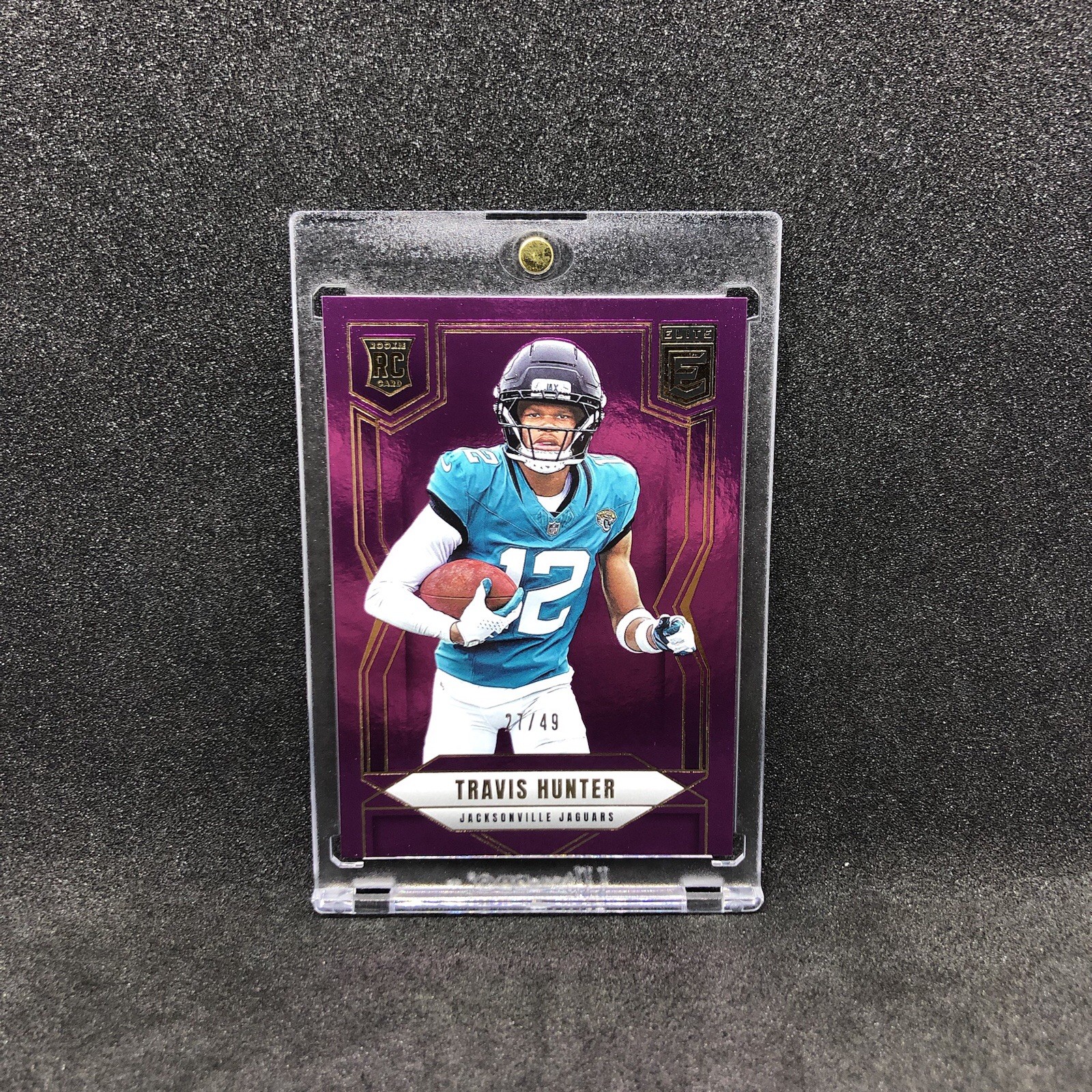 2025 Panini Donruss Elite Travis Hunter Rookie Purple /49 #114 SP