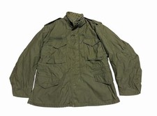 Vintage M-65 Field Jacket Coat Cold Weather Man OG-107 Hood M Short 70s Vietnam