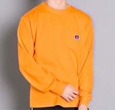 Ben Davis Pocket Ron T Shirt Mustard Solid Crew Neck Used Japan