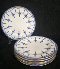 6 RARI piatti da dessert ghirlanda ghirlanda campana blu derby Royal Crown modello 4685