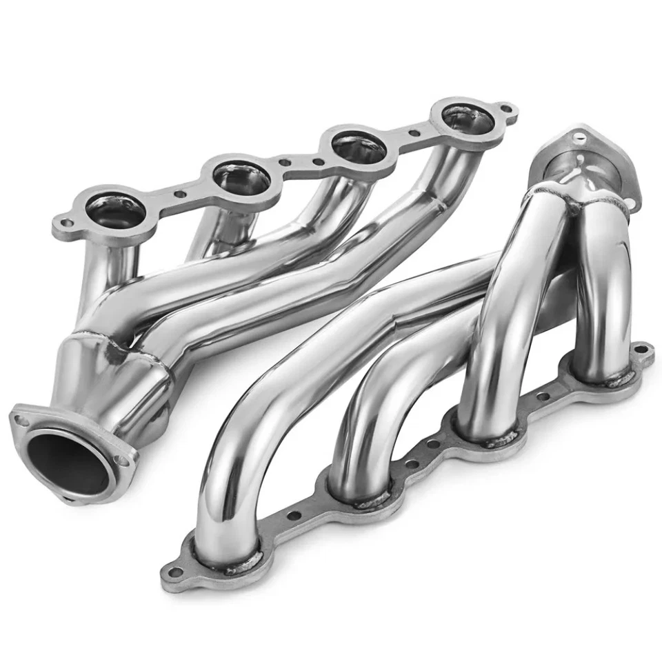Set LS Swap Exhaust Headers For Chevy LS1 LS2 LS3 LS6 LS9 S10 SUV Truck Super - Image 2 of 4