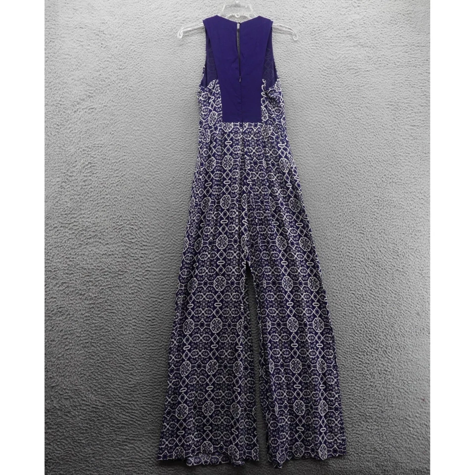 Mono Anthropologie elevenses Audra Pierna Ancha 00 Azul Blanco Mujer Geométrico Foto 2 de 4