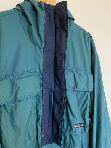 PATAGONIA VTG 1994 SST Skanorak Pullover Jacket Green Fly Fishing Hard Shell - L - Picture 4 of 12