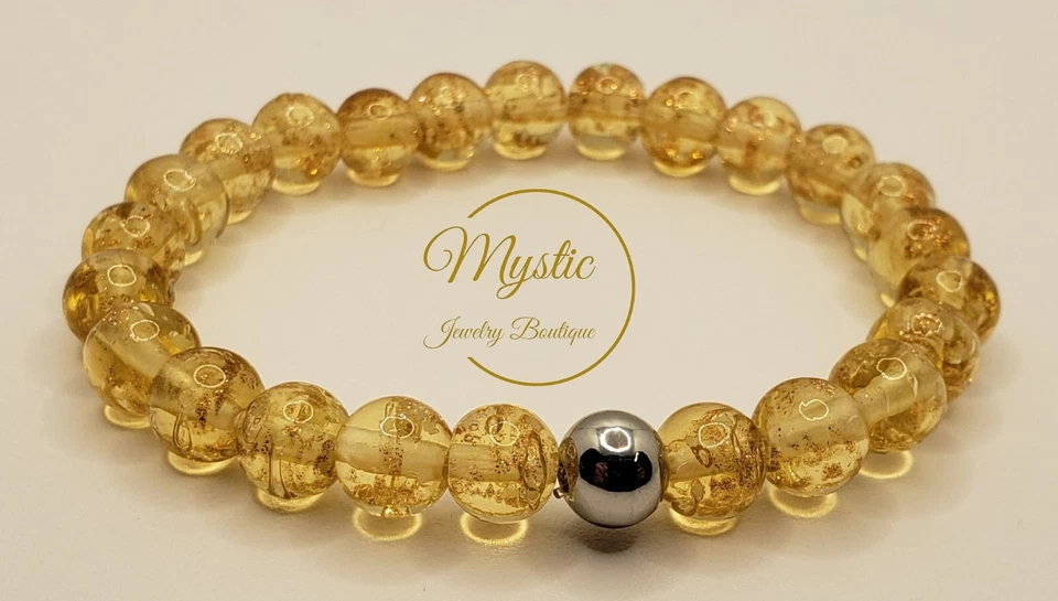 Pulsera Mystic Firefly Murano Cristal Luminoso Brilla en la Oscuridad Hecha en EE. UU. Foto 2 de 4