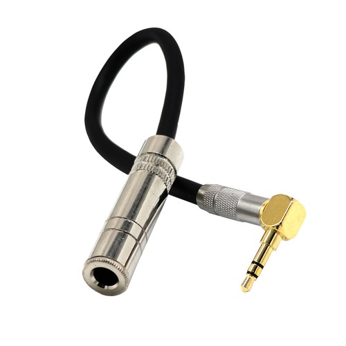 Audio Cable 90 Degree Right Angle Anti-jamming 3.5mm to 6.5mm/6.35mm Right Angle - Picture 9 of 14