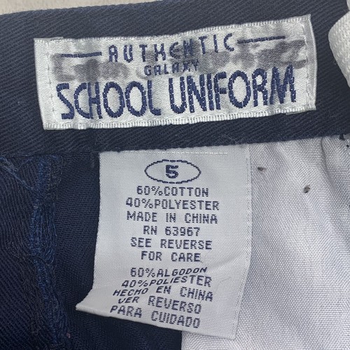 AUTHENTIC GALAXY GIRL'S NAVY BLUE STRAIGHT LEG PANTS SIZE 5 - Picture 5 of 6