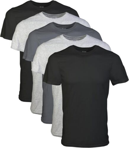 Multipack Men's Crew Neck T-Shirts 100% Cotton Soft Breathable Tagless Durable - Picture 8 of 20