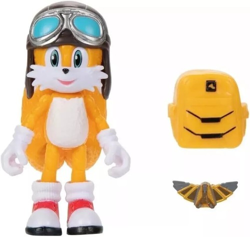 Sonic the Hedgehog 2 Movie Tails 3.5" Action Figure w/ Backpack & Gizmo Wing New - Foto 2 di 5