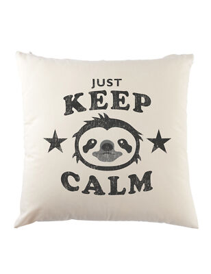 Just Keep Calm Dekokissen Sloth Chilling Fun Sleep Lazybones Stay In Bed
