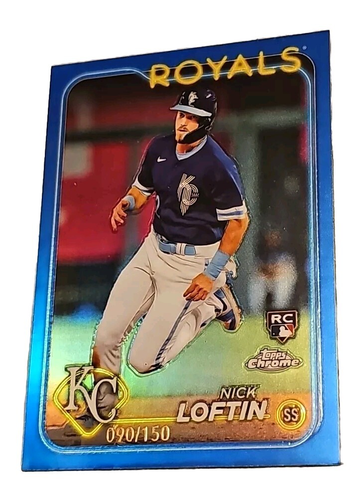 2024 Topps Chrome Nick Loftin RC Blue Refractor /150 Kansas City Royals #183