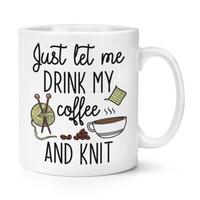 Nur Let Me GeträNk Mein Kaffee Und Gestrickt 284Ml Tasse Lustig Introvert Peace
