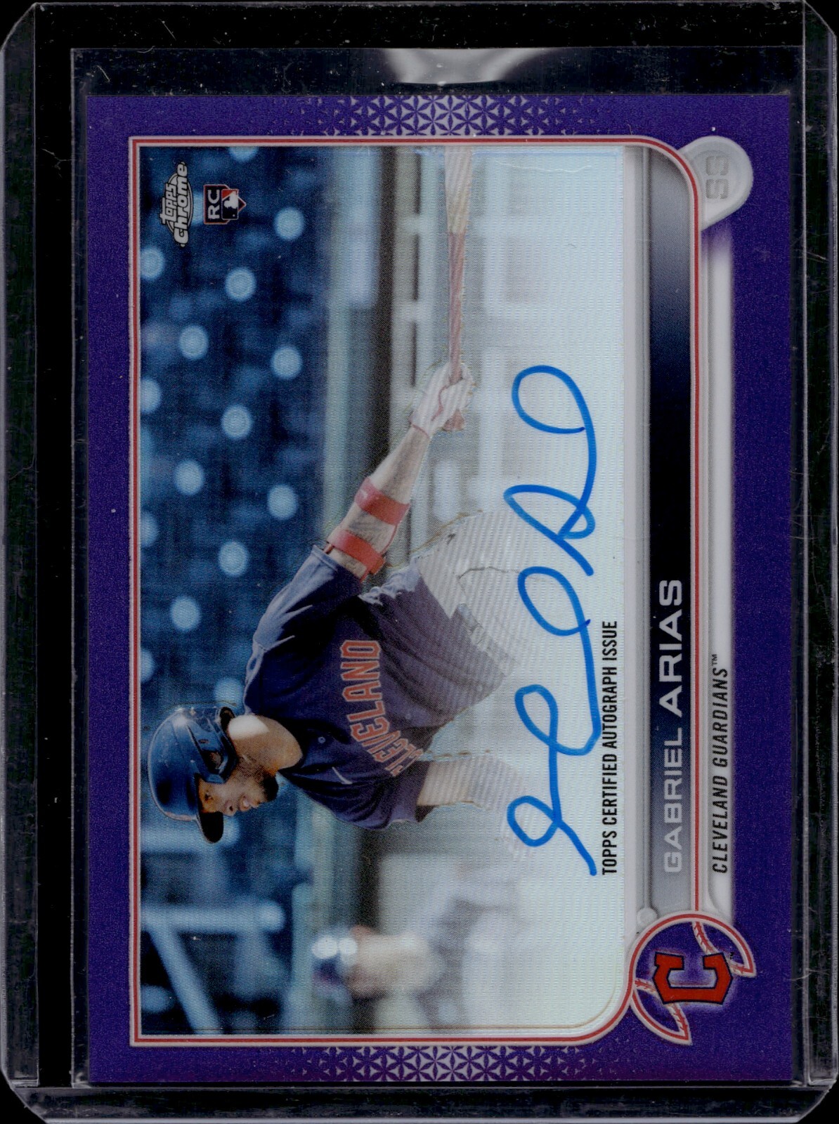 2022 Topps Chrome Rookie Autographs Purple Refractors Gabriel Arias RC 186/250