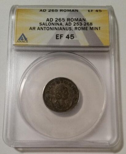 Roman Empire Salonina AD 253-268 AD AR Antoninianus Rome Mint XF45 ANACS