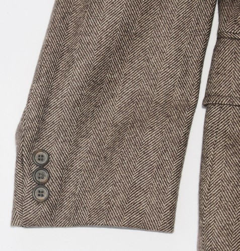 HICKEY FREEMAN Blazer HERRINGBONE Wool Men's 38 Regular 38R Brown USA vtg 80s - Picture 6 of 14