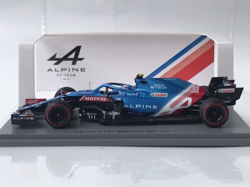 Spark S7665 Alpine A521 Esteban Ocon Bahrain GP Formula 1 2021 1:43 - Afbeelding 1 van 12
