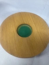 Puck Lid Wooden Shorty Shuffleboard Green Replacement Puck Pre-Owned 4" 