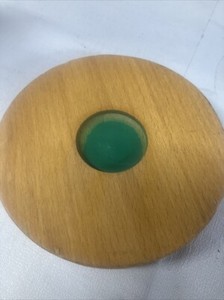 Puck Lid Wooden Shorty Shuffleboard Green Replacement Puck Pre-Owned 4" 