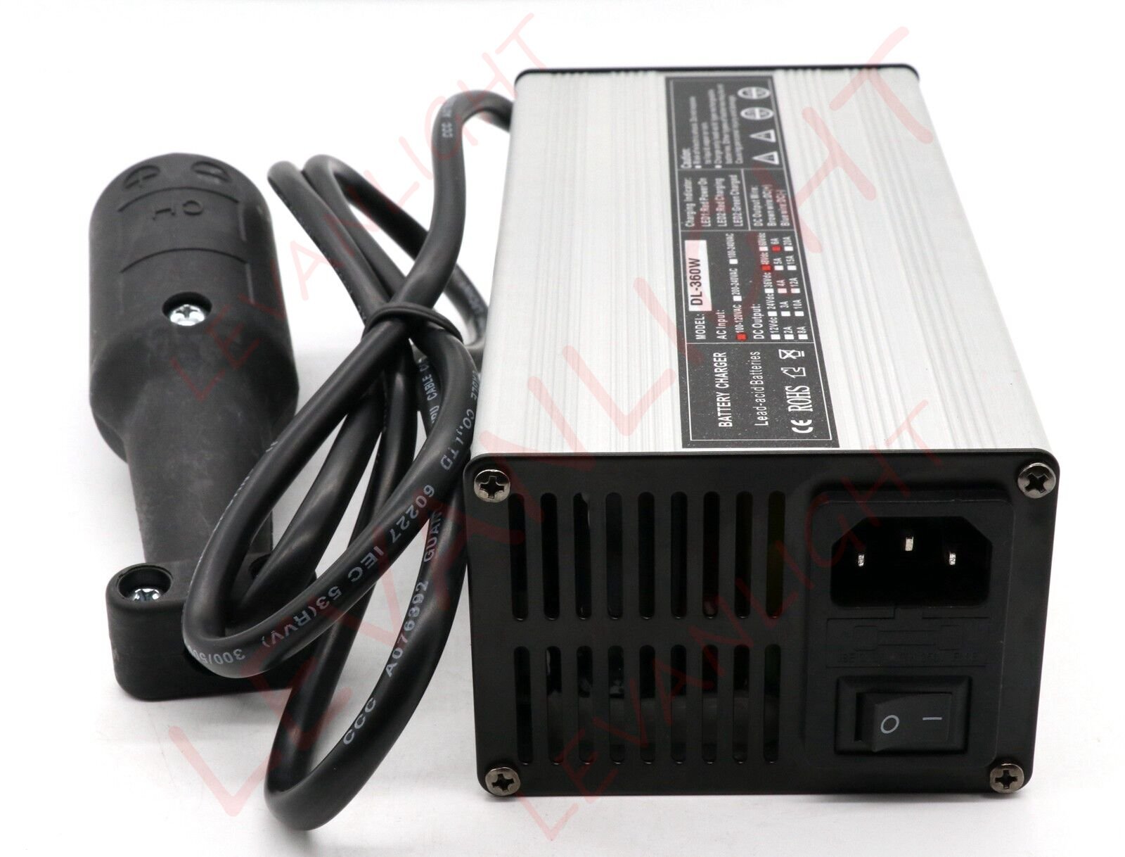 48V/6A EZGO Snap Head 3Pin Plug Golf Cart Battery Charger EZGO TXT