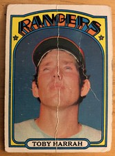 1972 Topps Toby Harrah Card #104 Rangers Shortstop Low-Grade Poor Creased