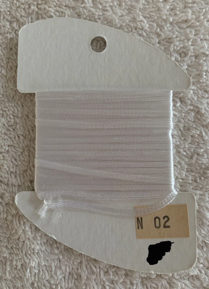 Rainbow Gallery Neon Rays Needlepoint Ribbon Rayon 1 Card 10 yards N02 White - Image 2 of 4