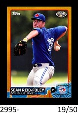 1-2015 TOPPS PRO DEBUT GOLD PARALLEL SEAN REID-FOLEY BLUEJAYS 19/50 