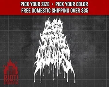 200 Stab Wounds Decal for Car Band Logo Sticker for Laptop Death Metal Decal