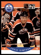 Craig Simpson 1992-93 Pro Set #95 Edmonton Oilers