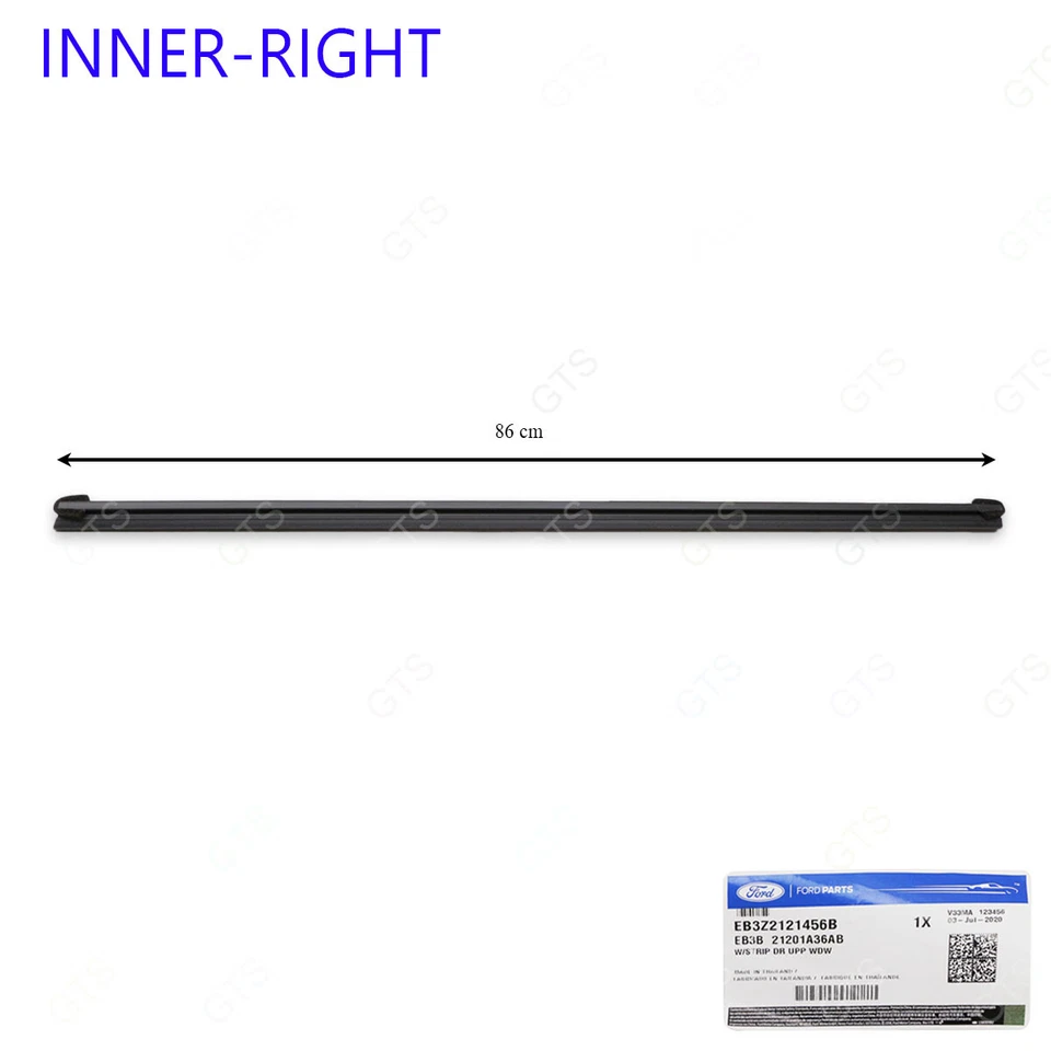 Front Rh Inner Weatherstrip Door Belt Glass Fits Ford Ranger Open Cab 2012 2015 Foto 2 de 4