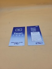 1989 FORD ESCORT OPERATING GUIDE SUPPLEMENT WITH MAINTENANCE SCHEDULE LOG