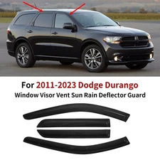 4PCS Window Visor Vent Sun Rain Deflector Guard Set For 2011-2023 Dodge Durango