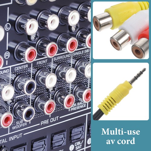 3Pcs AV Connecting Cord Multi-use AV Cord Cord Audio Adapter Reusable Connect - Afbeelding 3 van 12