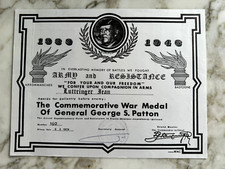 USA WW2 BREVET COMMEMORATIVE WAR MEDAL OF GEORGE S. PATTON 1939-1946 RARE