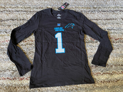 Majestic Women's Small Black Long Sleeve NFL Carolina Panthers Cam Newton Shirt