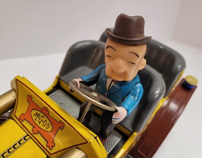 Vintage 1961 Hubley Mr. Magoo Battery Op Tin Litho Car WORKS VGC