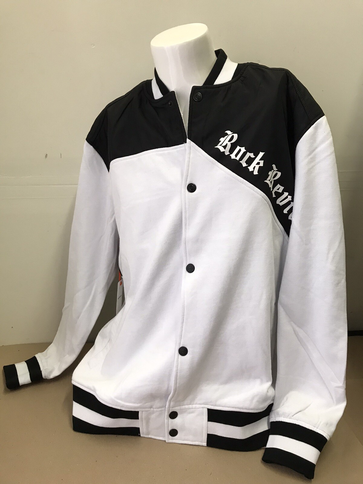 Men's Rock Revival White \u0026 Black Sweat 