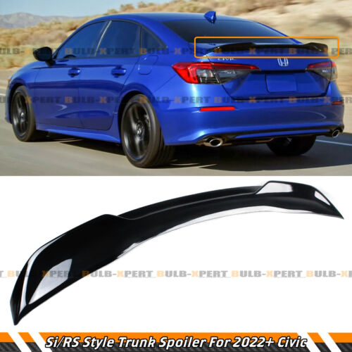 Pour 2022-2024 Honda Civic Si style peint noir brillant coffre sport aile spoiler - Photo 1 sur 6