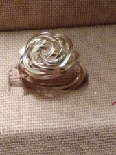 Sterling silver elegant wire wrapped handmade rose ring size 9