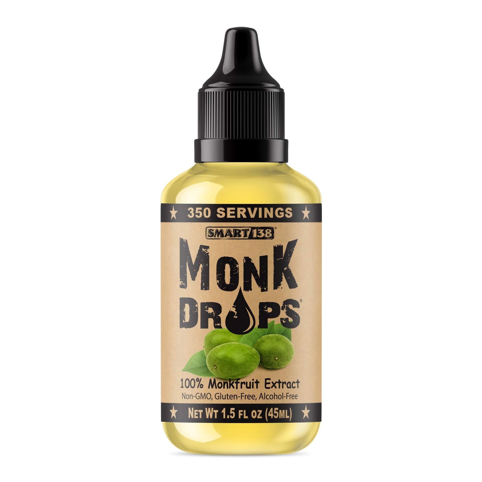 Monk Drops - 100% Monkfruit Liquid Sweetener, Zero Glycemic, Zero Calories, Z...