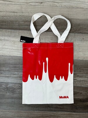 Incredible Vintage Moma Museum of Modern Art Paint Dripped Tote Bag NY New York