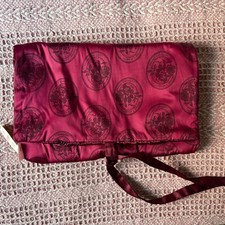 Victoria's Secret burgundy maroon satin lingerie bag/roll, NWT
