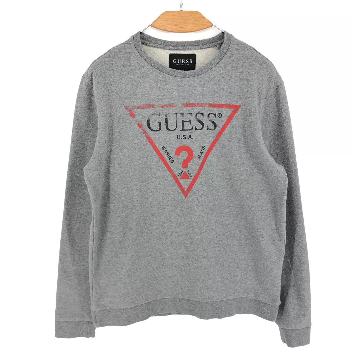 GUESS Men Round Neck Jumper Pullover Sweater Size L