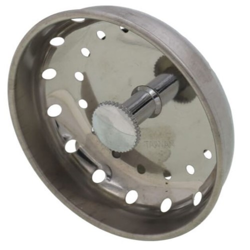 Kitchen Sink Strainer, Replacement Stainless Steel Drain Basket w/Stick Post - Picture 3 of 4