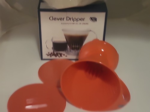 Clever Coffee Dripper Coral Red Large 500ml Coffee Maker Safe BPA Free Plastic - Picture 7 of 14
