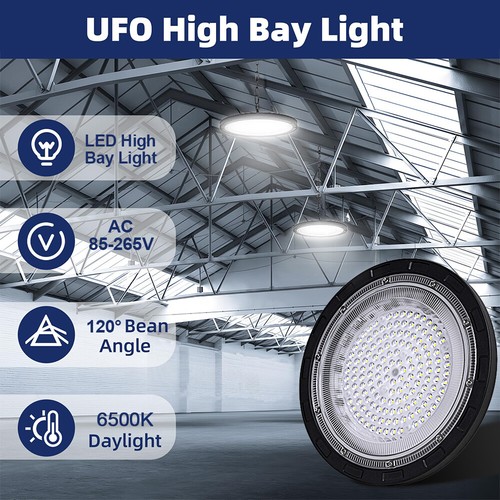 10x 500W LED Hallenbeleuchtung Deckenstrahler Werkstattleuchte Industrielampe - Bild 3 von 12