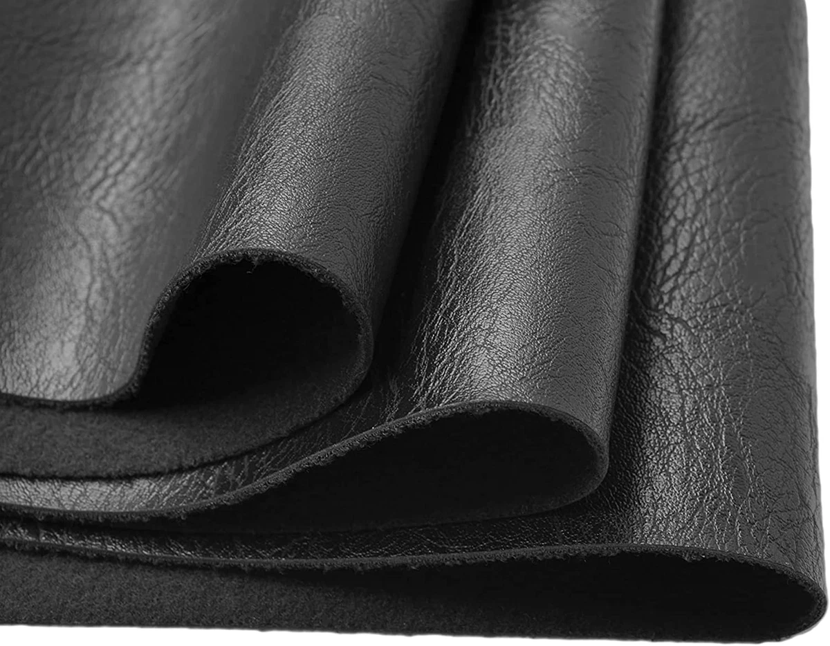 Thick 1 Yard Faux Leather Fabric Soft Skin Grain PU Leather Fabric