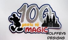 CRAFTECAFE DISNEY KID 100 YR TITLE premade paper piecing scrapbook diecut piecE