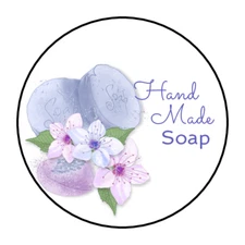 30 HAND MADE SOAP STICKERS ENVELOPE SEALS LABELS 1.5" ROUND