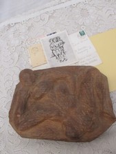 um 1975 Siegfried R&ouml;ssel DDR K&Uuml;NSTLER , Holzrelief : die LIEBENDEN : 215x290 mm